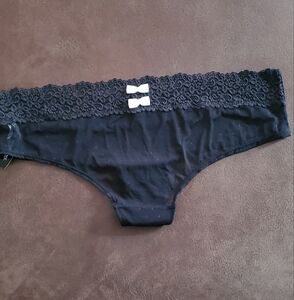 Adore Me Black Lace Trim Panties